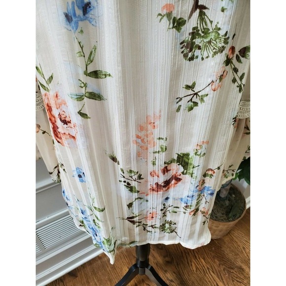 One Love Women's Multicolor Polyester Round Neck Long Sleeve Ruffle Top Size S - Picture 5 of 11